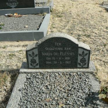 PLESSIS Maria, du 1901-1962