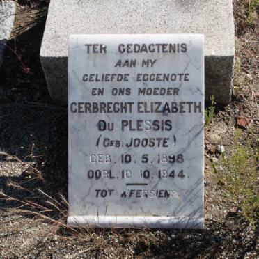 PLESSIS Gerbrecht Elizabeth, du nee JOOSTE 1898-1944
