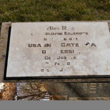 PLESSIS Susanna Caterina , du nee JOOSTE 18?8-1932