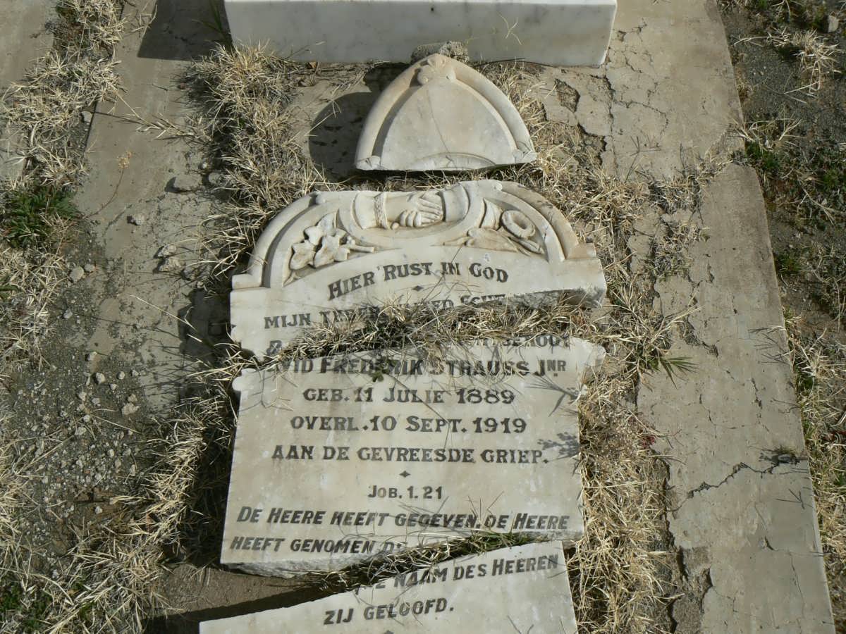 STRAUSS David Frederik Jnr 1889-1919