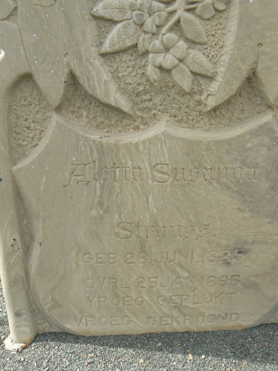 STRAUSS Aletta Susanna 1885-1895