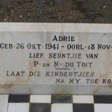 TOIT Adrie, du 1914-1941