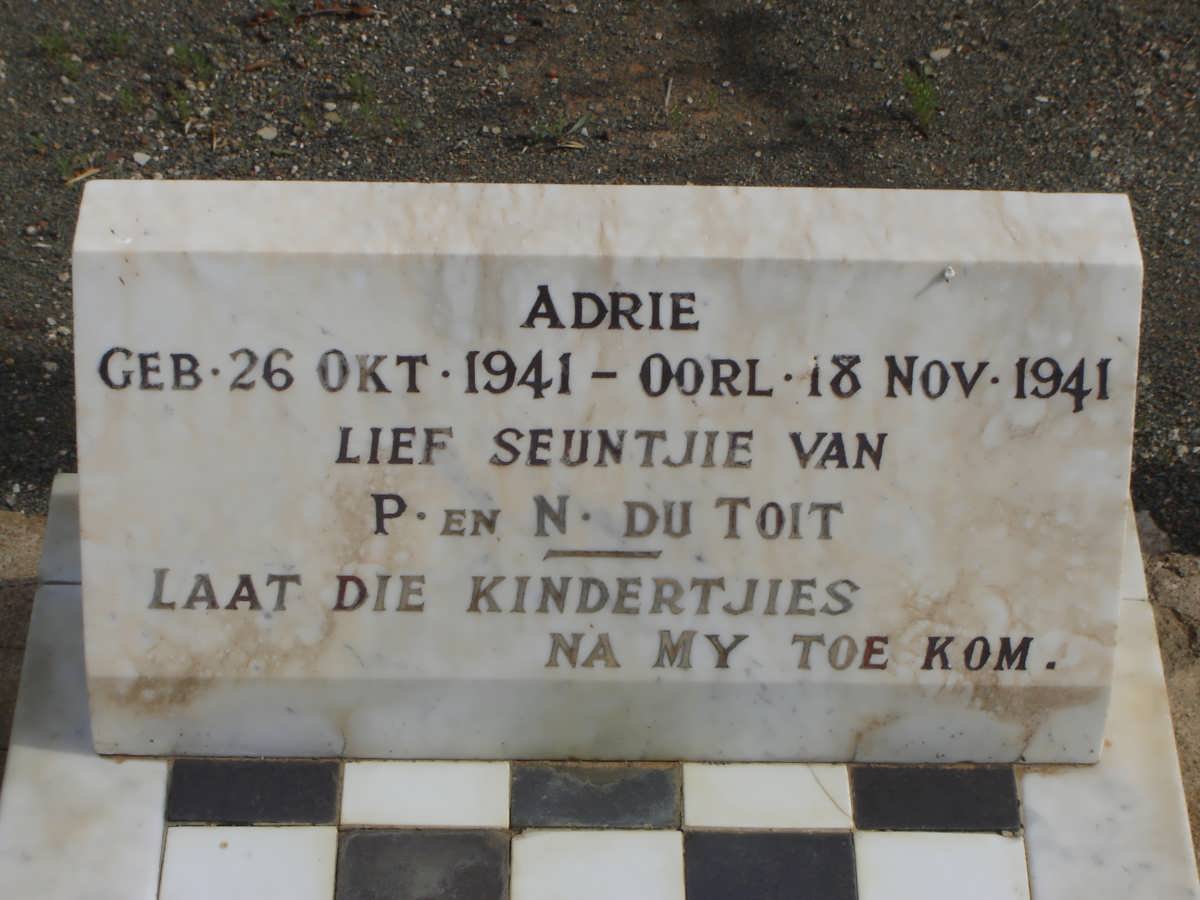 TOIT Adrie, du 1914-1941