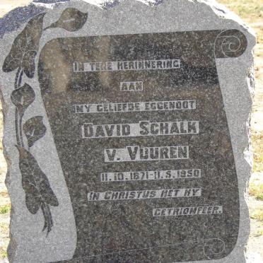 VUUREN David Schalk, van 1871-1950