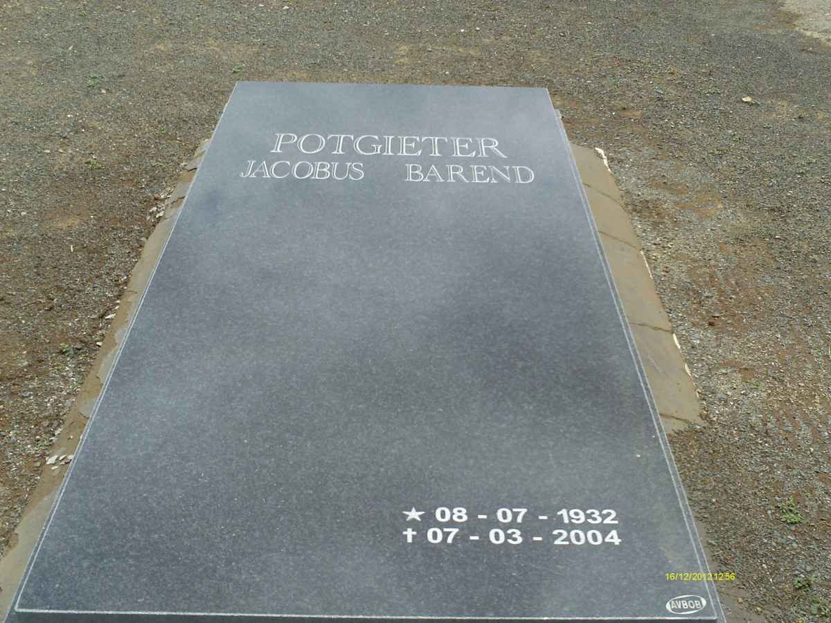 POTGIETER Jacobus Barend 1932-2004