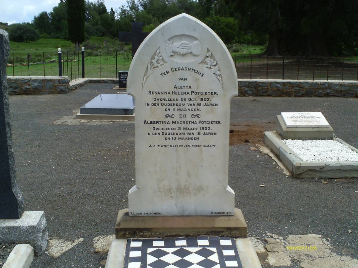 POTGIETER Susanna Helena -1902 :: POTGIETER Albertina Magretha -1902