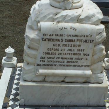 POTGIETER Catherina Susanna nee ROSSOUW 1887-1925