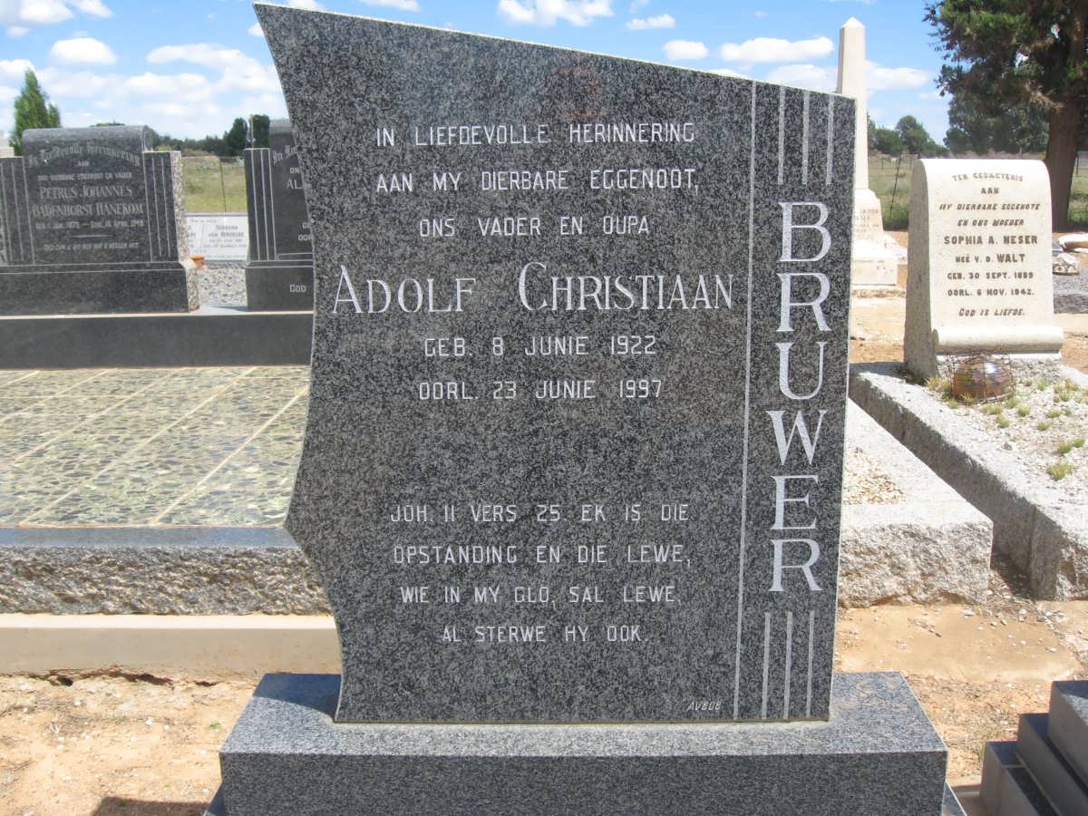BRUWER Adolf Christiaan 1922-1997