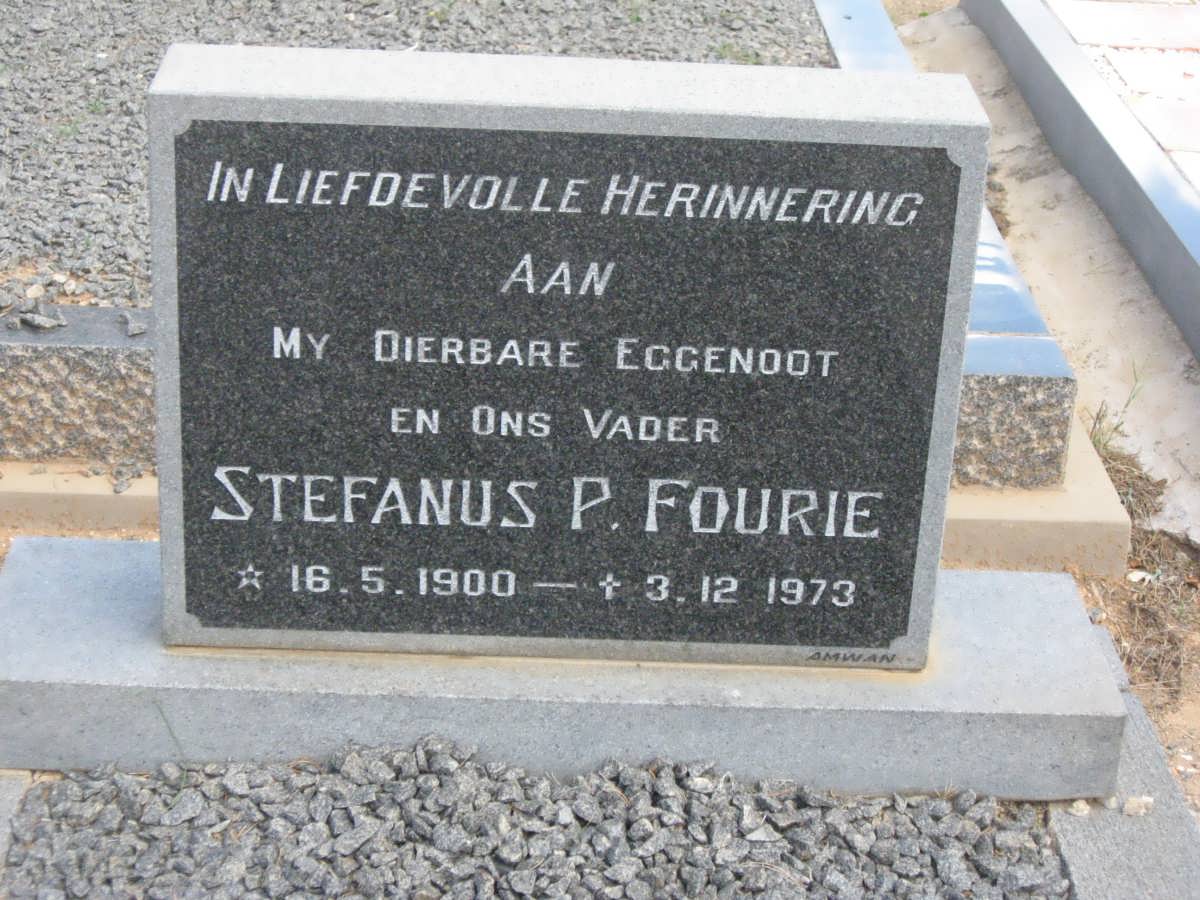 FOURIE Stefanus P. 1900-1973