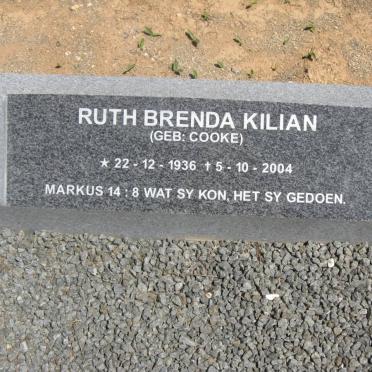 KILIAN Ruth Brenda nee COOKE 1936-2004
