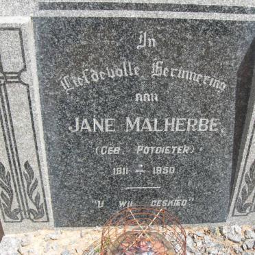 MALHERBE Jane nee POTGIETER 1911-1950