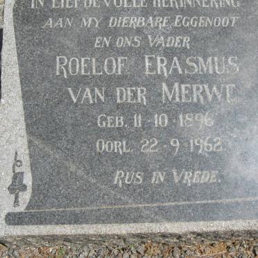 MERWE Roelof Erasmus, van der 1896-1962