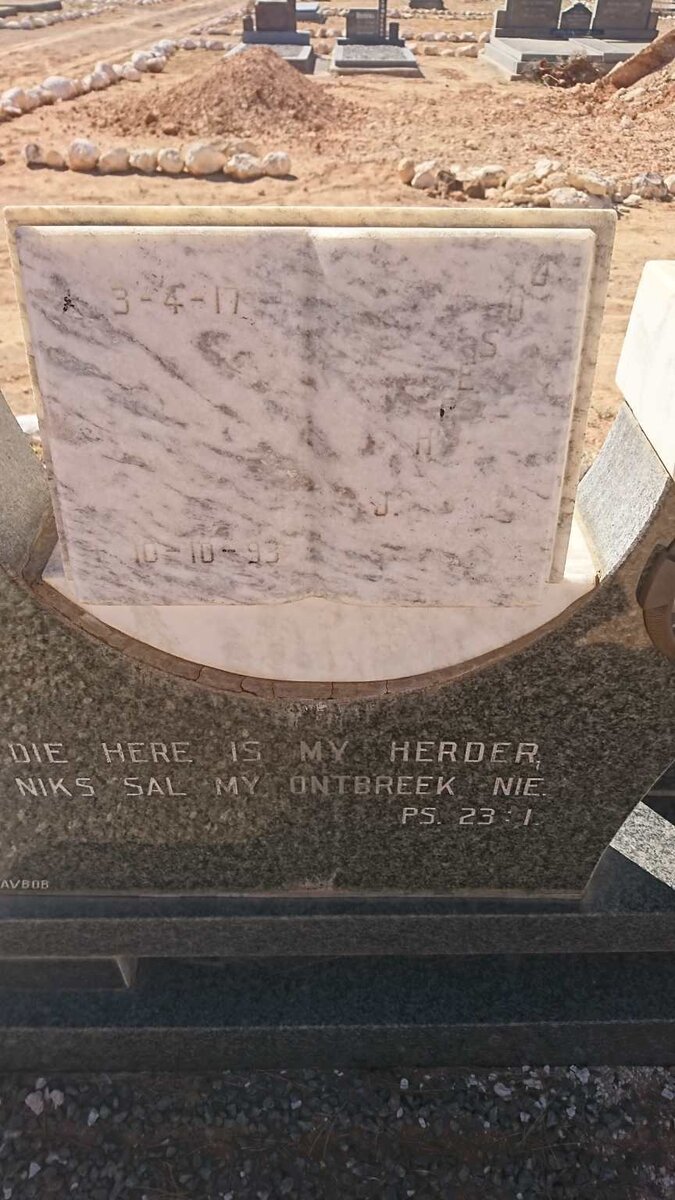 MYBURGH Joseph P. 1917-1993 &amp; Elizabeth M. HANEKOM 1920-