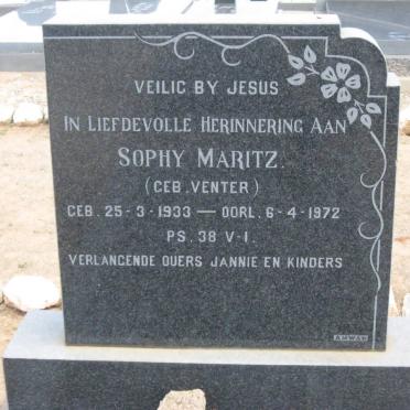 MARITZ Sophy nee VENTER 1933-1972