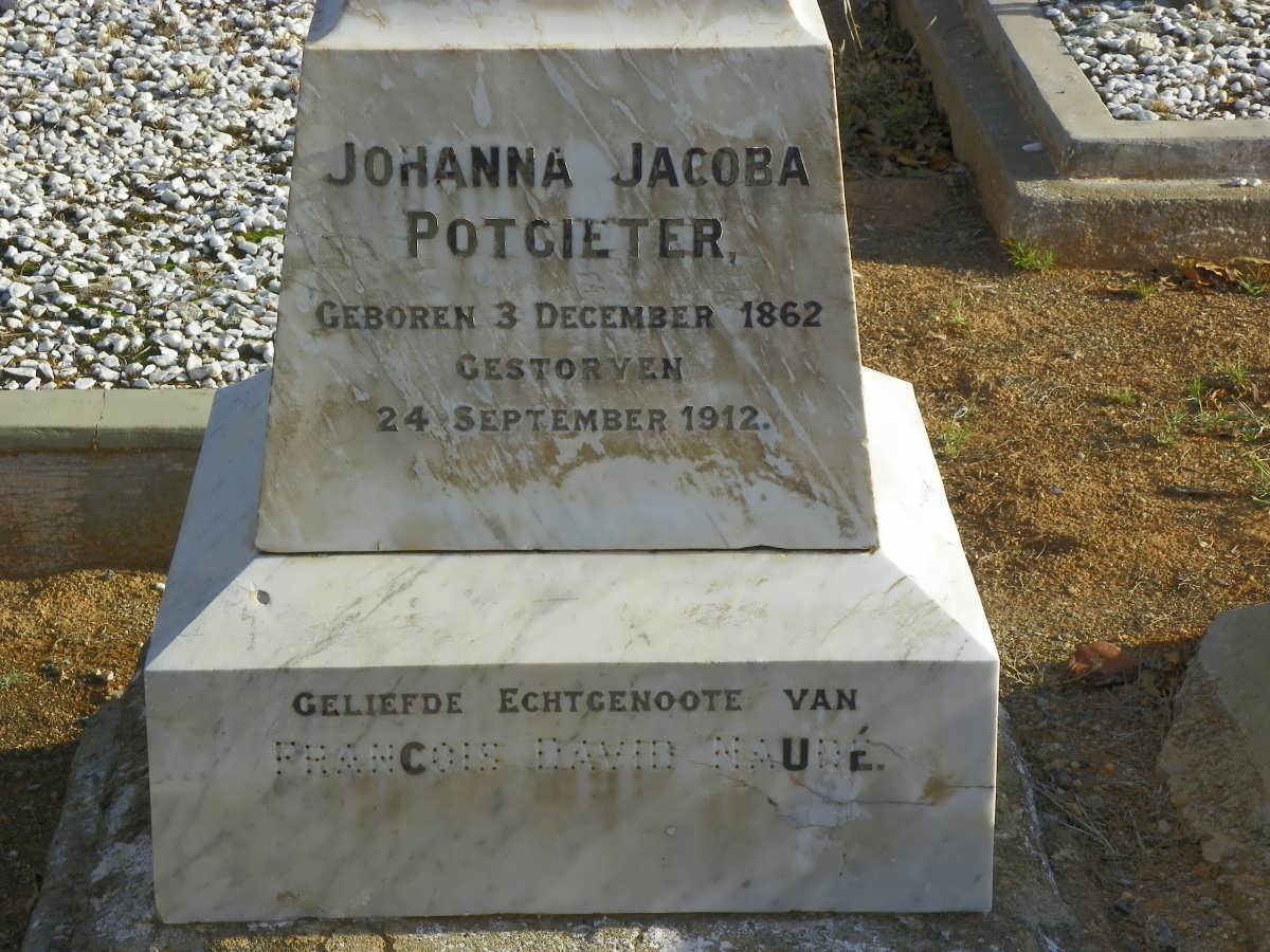 NAUDE Johanna Jacoba nee POTGIETER 1862-1912