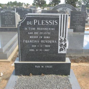 PLESSIS Francina Hendrina, du 1905-1987