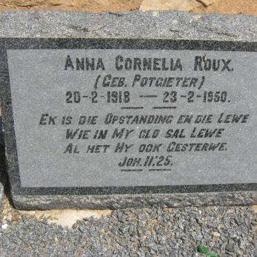 ROUX Anna Cornelia nee POTGIETER 1918-1950