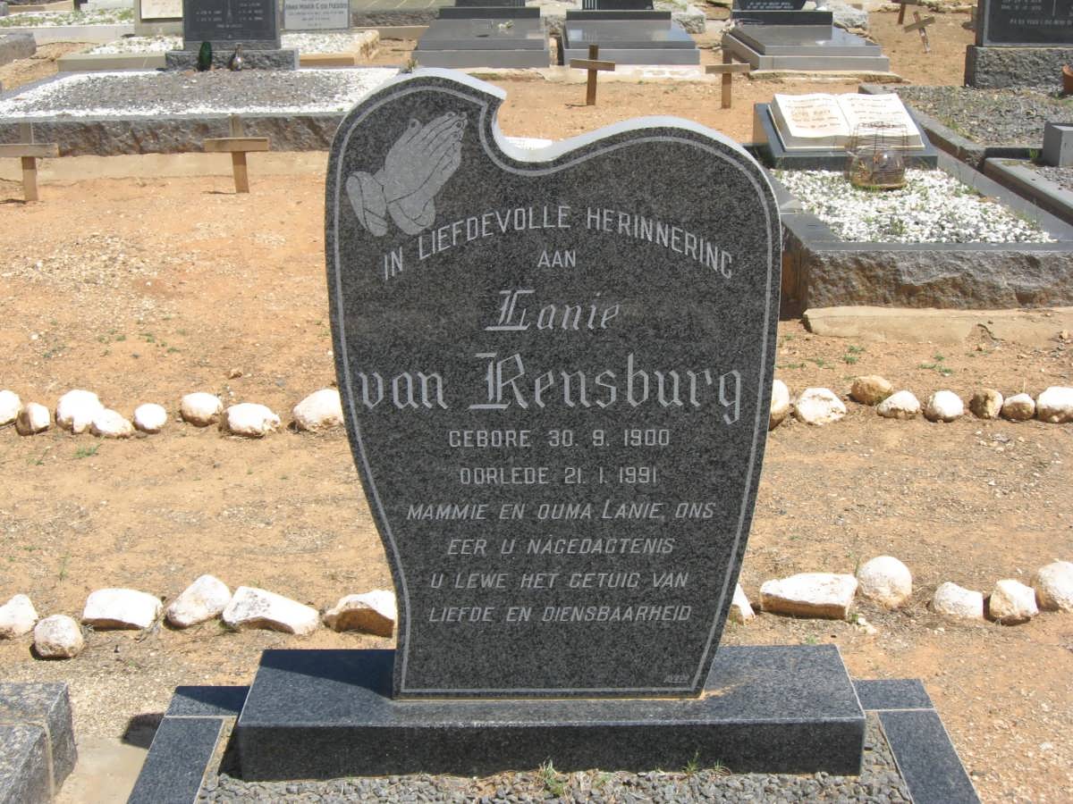 RENSBURG Lanie, van 1900-1991