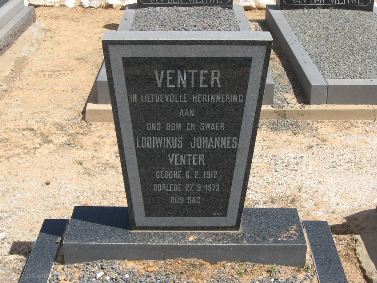 VENTER Lodiwikus Johannes 1912-1973