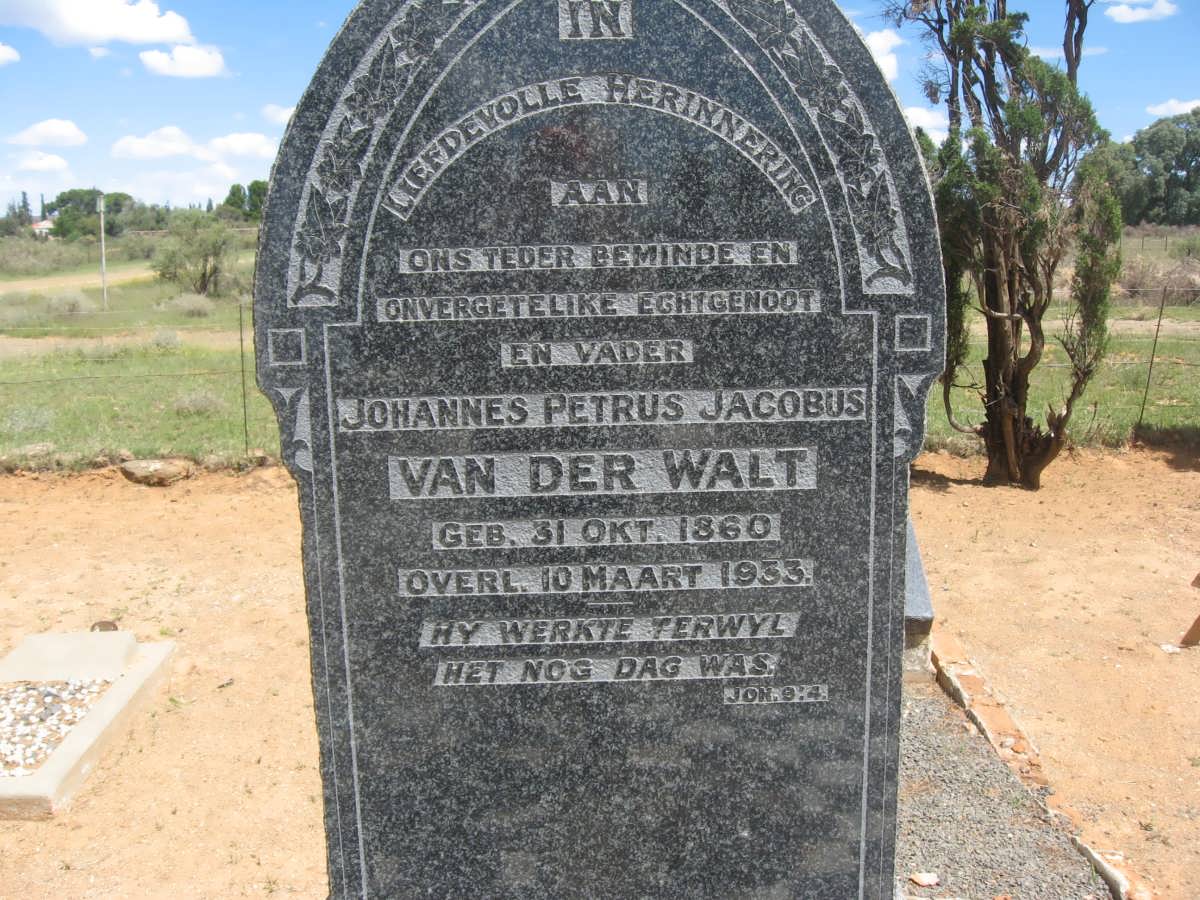 WALT Johannes Petrus Jacobus, van der 1860-1933