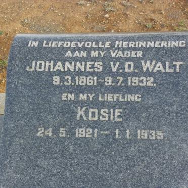 WALT Johannes , v.d. 1861-1932 :: V.D. WALT Kosie 1921-1935