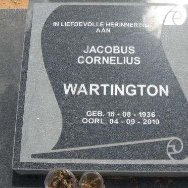 WARTINGTON Jacobus Cornelius 1936-2010