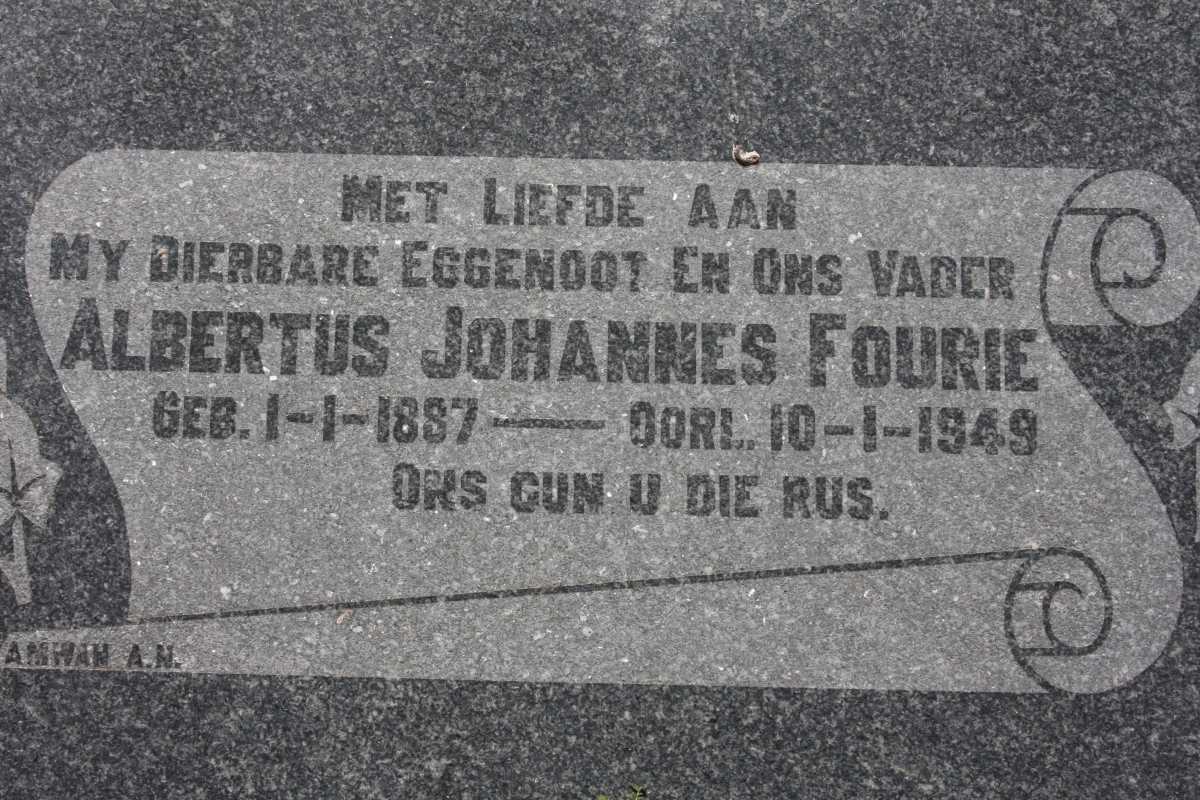 FOURIE Albertus Johannes 1887-1949