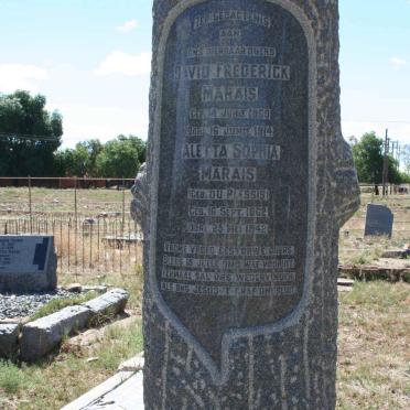 MARAIS David Frederick 1860-1914 &amp; Aletta Sophia DU PLESSIS 1862-1942