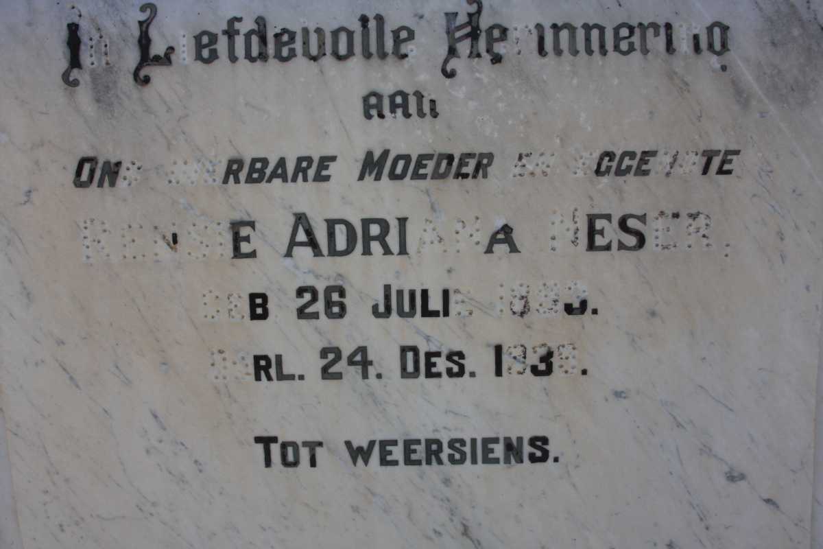 NESER Rensie Adriana 1893-1938