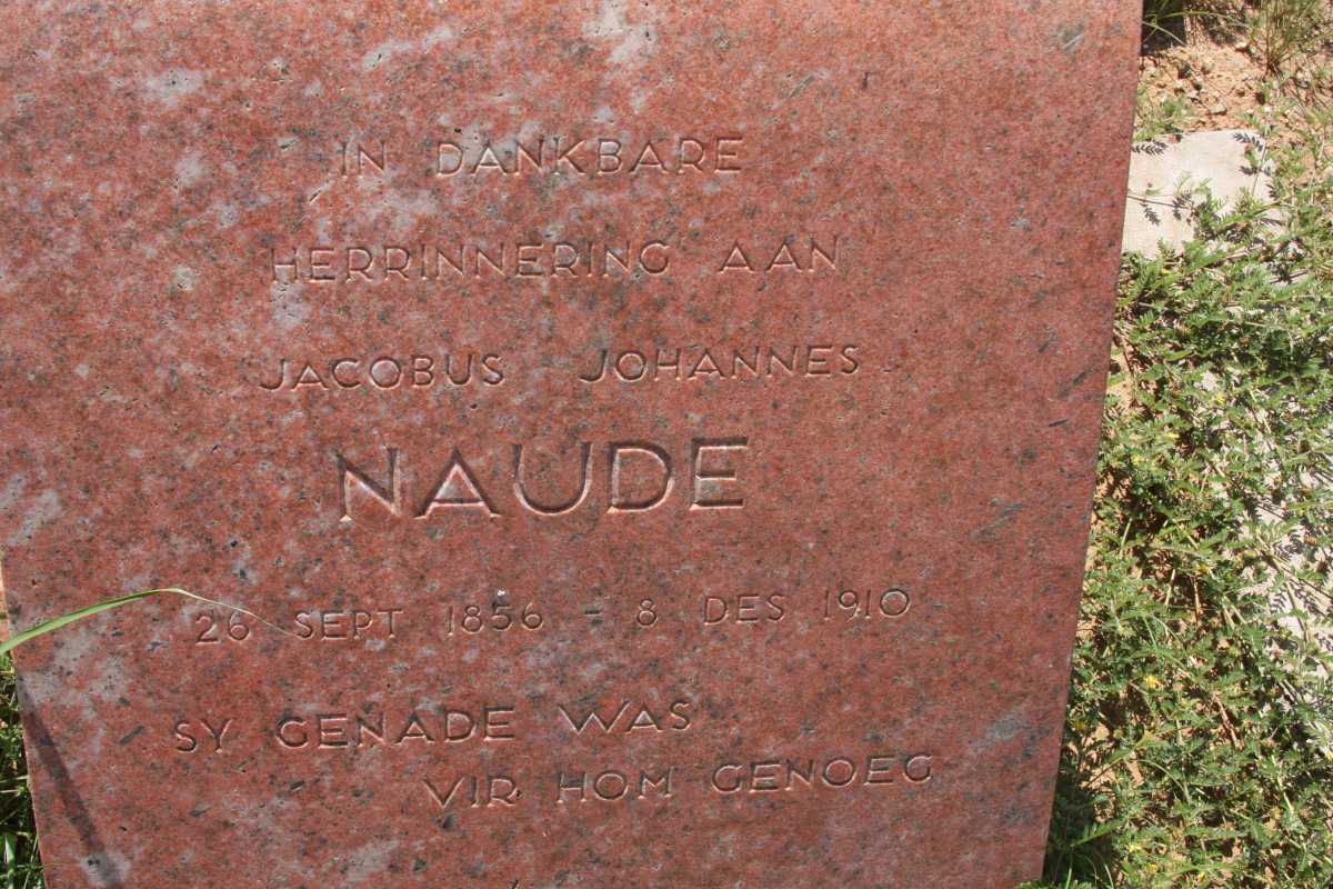 NAUDE Jacobus Johannes 1856-1910