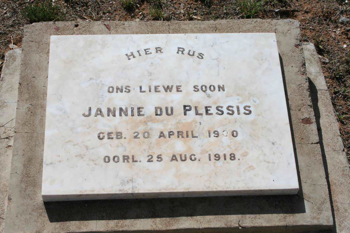 PLESSIS Jannie, du 1900-1918
