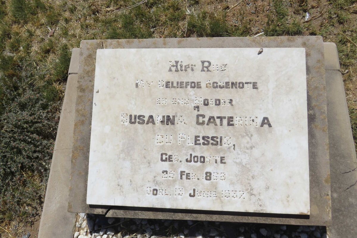 PLESSIS Susanna Caterina, du nee JOOSTE 1868-1937