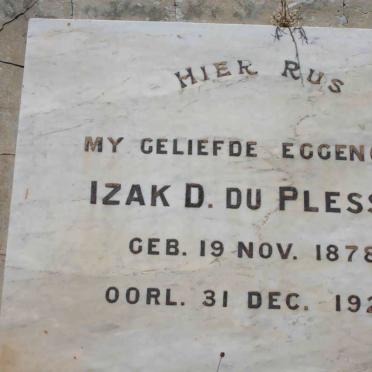 PLESSIS Izak D,. du 1878-1926