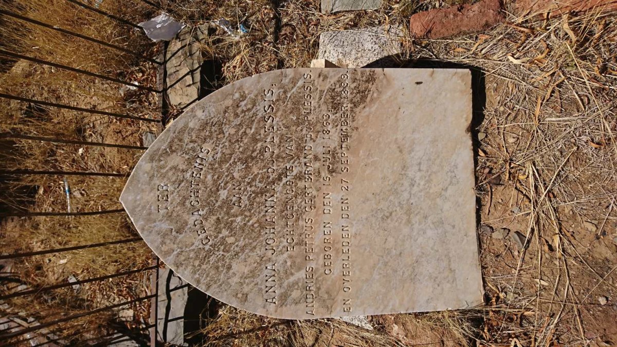 PLESSIS Anna Johanna, du 1863-1899