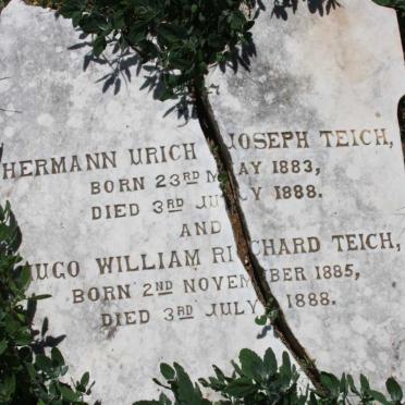 TEICH Hermann Urich Joseph 1883-1888 :: TEICH Hugo William Richard 1885-1888 