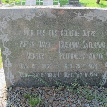 VENTER Pieter David 1864-1930 &amp; Susanna Catharina Petronella 1864-1941