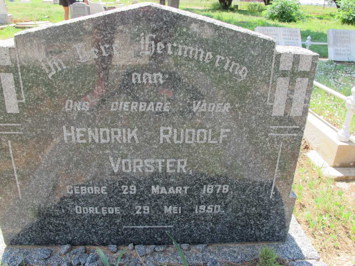 VORSTER Hendrik Rudolf 1878-1950