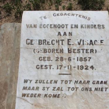 VISAGIE Gerbrecht E. nee BESTER 1857-1924