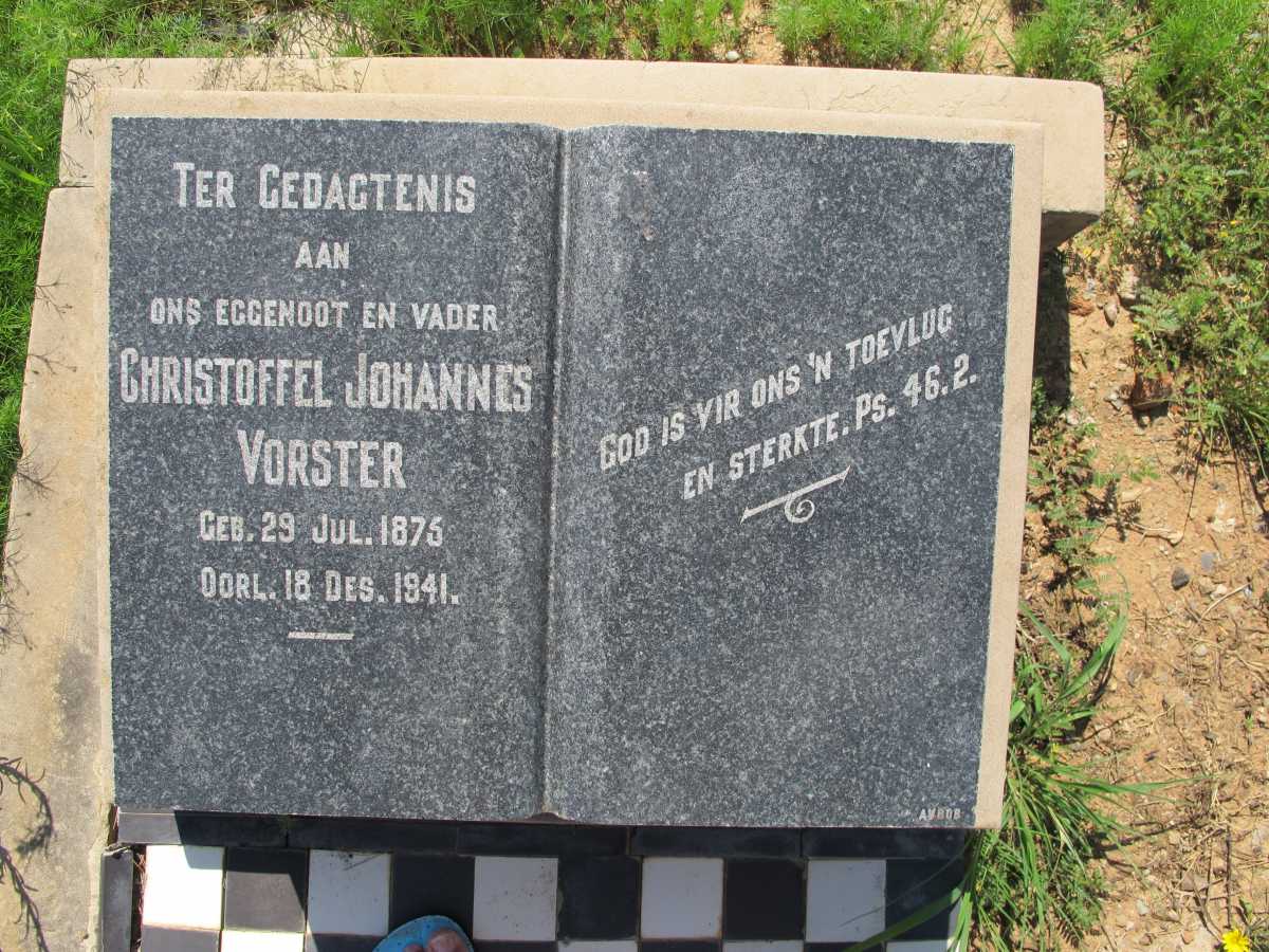 VORSTER Christoffel Johannes 1875-1941
