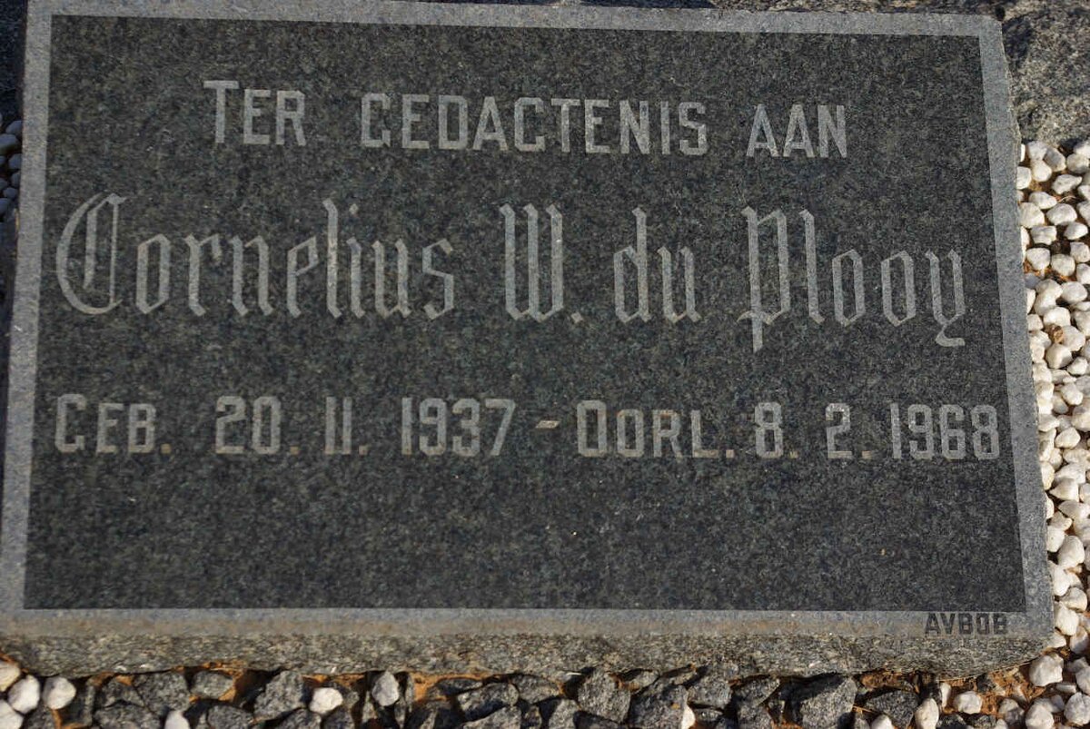 PLOOY Cornelius W., du 1937-1968