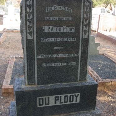 PLOOY J.P.A., du 1889-1944