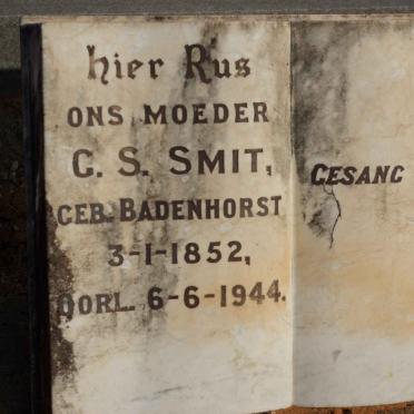 SMIT G.S. nee BADENHORST 1852-1944