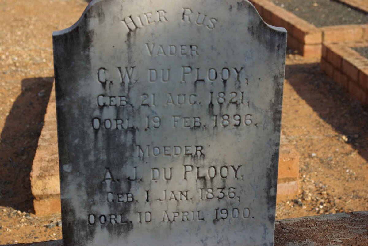 PLOOY C.W., du 1821-1896 &amp; A.J. 1836-1900