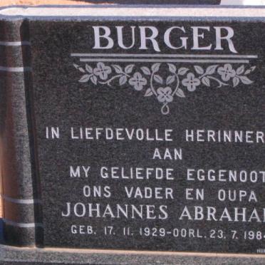 BURGER Johannes Abraham 1929-1984