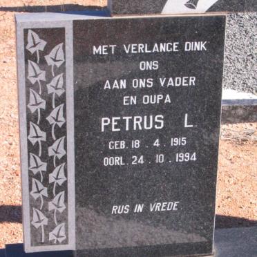 BURGER Petrus L. 1915-1994 &amp; Johanna M.E. KAMFER 1924-1981