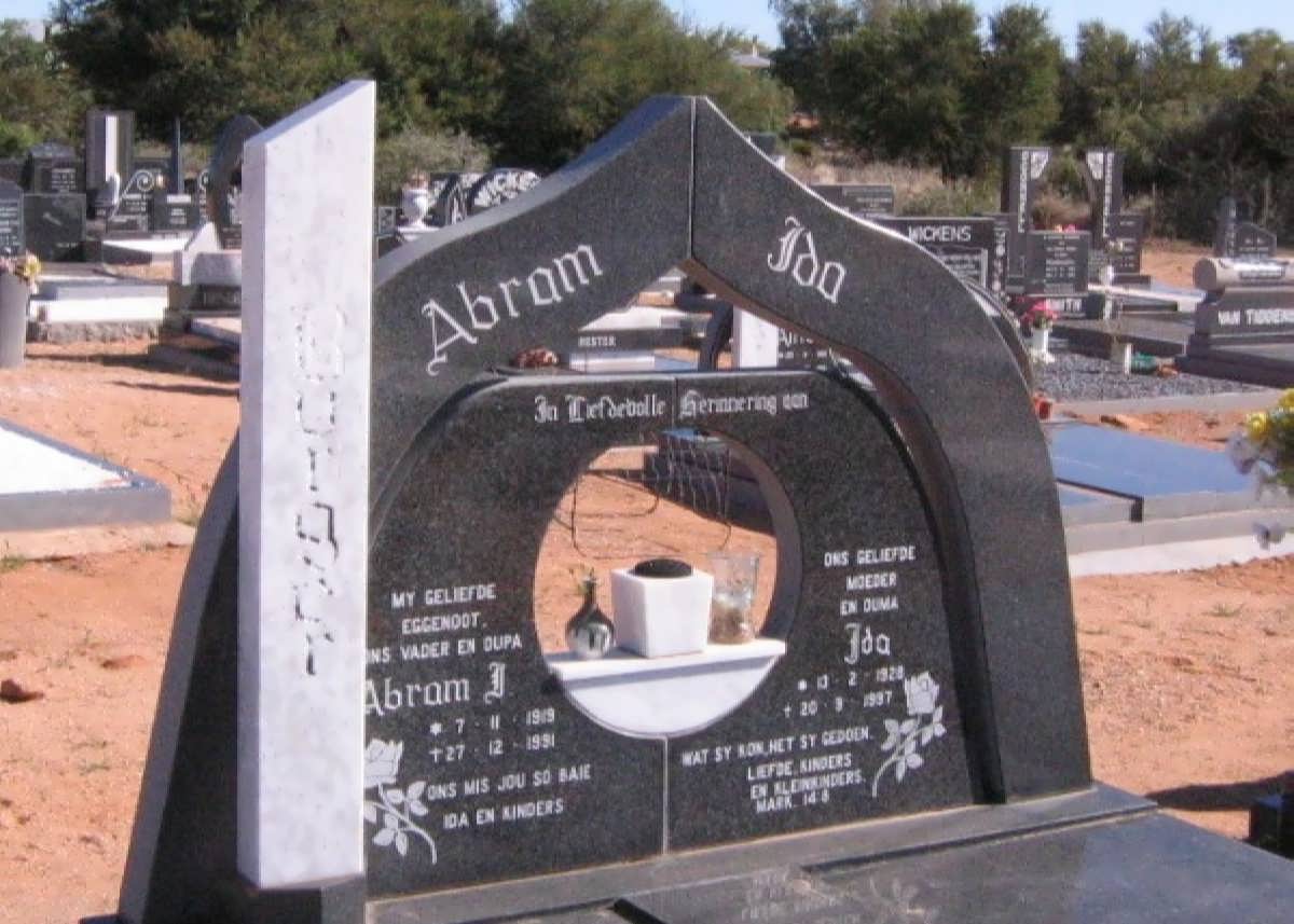 BURGER Abram J. 1919-1991 &amp; Ida 1928-1997