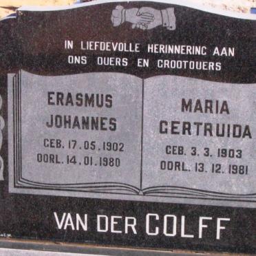 COLFF Erasmus Johannes 1902-1980 &amp; Maria Gertruida 1903-1981