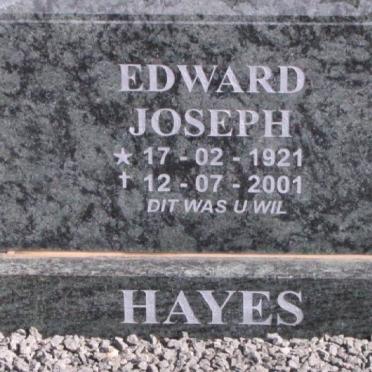 HAYES Edward Joseph 1921-2001