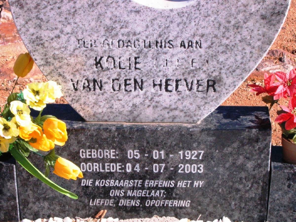 HEEVER Kolie, van den 1927-2003