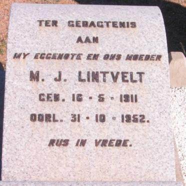 LINTVELT M.J. 1911-1952